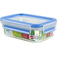 Emsa Clip &amp- Close Conservador Hermético de Plástico Rectangular de 0-55- Transparente y azul